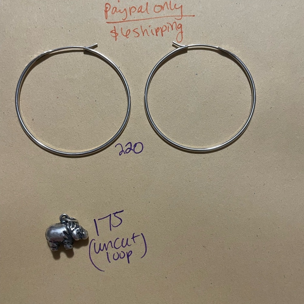 Chic Silver Hoop Earrings with Elephant Charm